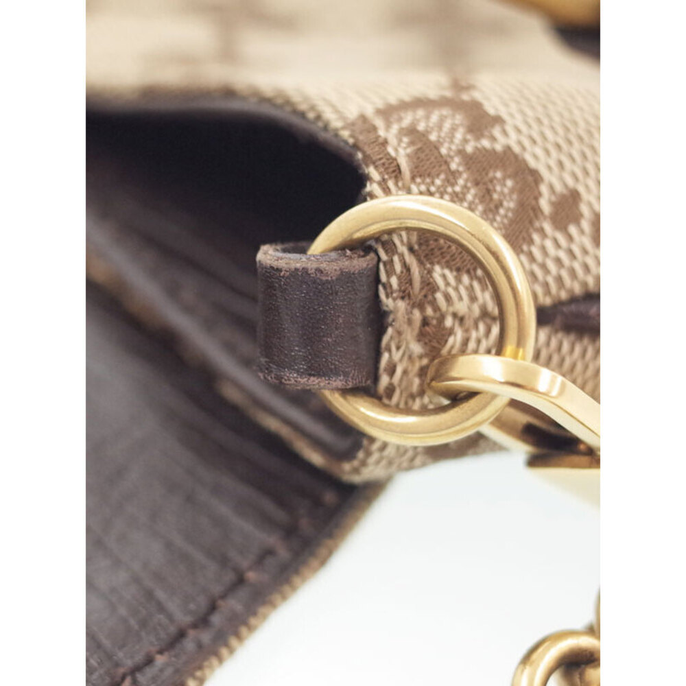 GUCCI Horsebit Chain Clutch Bag Brown Black - Picture 5 of 9